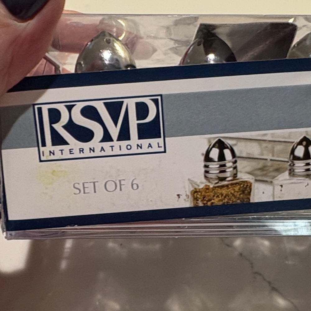 RSVP Silver Square -Shaped Shakers Set - Picture 2 of 6